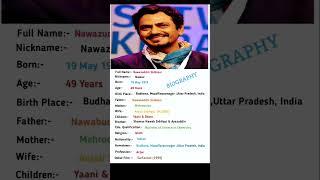 nawaazuddin siddique full information #trending #anime #actor #shorts #funny #gcs #telugu #film #fil