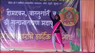 Kimaya Jaywant chavan Gulabi sadi kali bindi Hulla hup ring dance stage performance.