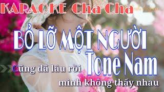 KARAOKE- BỎ LỠ MỘT NGƯỜI - Lê Bảo Bình - Tone Nam - Cha Cha Nhạc Sóng || Anh Anh Organ