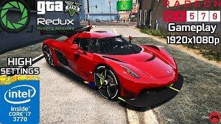 GTA 5 Redux V1.8 | Gameplay | Core i7 3770 + RX 570 4GB | High Settings 1080p | 2020