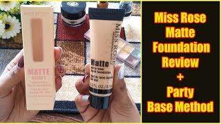 How to Set Flawless Base with Miss Rose Matte Foundation ||Miss Rose Matte Foundation Review