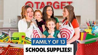 BACK TO SCHOOL SUPPLIES SHOPPING WITH 8 KIDS TARGET 2024