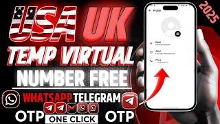 GET FREE WhatsApp and Telegram OTP Without  Temp Number in 2025 USA UK Temp/Voip Number !