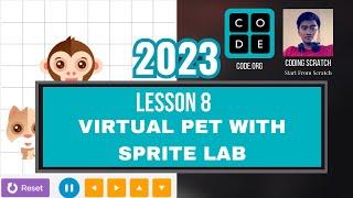 Code.org Lesson 8 Virtual Pet With Spirt Lab | Express Course 2023 Update
