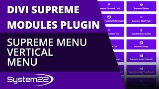 Divi Theme Supreme Menu Vertical Menu 