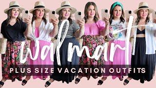 Plus Size Walmart Vacation Outfits | Mini Vacation Capsule Wardrobe