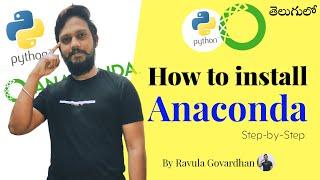 How to install Anaconda Python on Windows 10 in Telugu