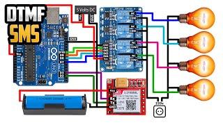 DTMF | Arduino SIM800L Relay Control with SMS | SIM800L Register Phone Number by SMS