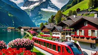  Interlaken, Switzerland, Relaxing walking tour, 4K, Travel Guide