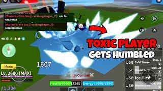 Toxic player gets Destroyed by Mobile player with Ice | Blox Fruit