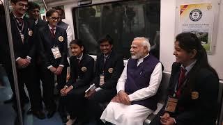 Moments on board the Nagpur Metro | PM Modi buys ticket, travels with citizens