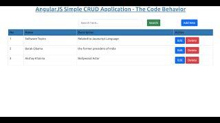 AngularJS CRUD Application with PHP |  AngularJS CRUD Part-1 | AngularJS Yii2 Tutorial -1