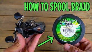 How to Spool BRAID on a BaitCaster - SIMPLE STEPS 2020