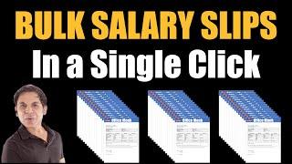 Create BULK Salary Slips / Salary Slip FULLY Automated