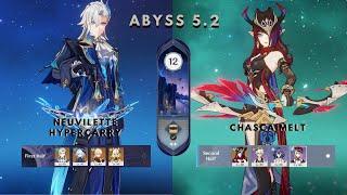 C0 Neuvilette R1 Hypercarry & C2 Chasca R1 Melt | Spiral Abyss 5.2 | Genshin Impact