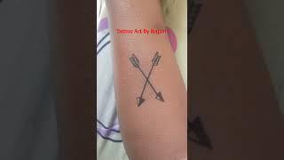 Cross arrow tattoo making  | Tattoo Art By Rajan