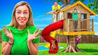 24 Hours in a Giant Tree House Challenge!