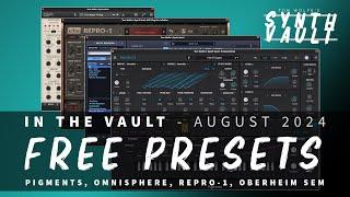 More free presets added for Pigments, Omnisphere, U-he Repro-1 and GForce Oberheim SEM users!