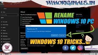 How to Rename Windows 10 PC | Windows 10 Tips And Tricks 2019 - WM Originals