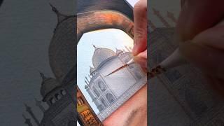 Painting Taj Mahal ️ #shorts