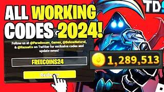 *NEW* ALL WORKING CODES FOR TOWER DEFENSE SIMULATOR IN 2024! ROBLOX TOWER DEFENSE SIMULATOR CODES