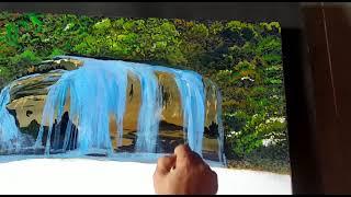 Acrylic Landscape Painting |Fengshui Waterfall Painting |