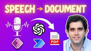 Speech to Text to Document AI in Power Platform | Whisper AI & GPT with Azure OpenAI