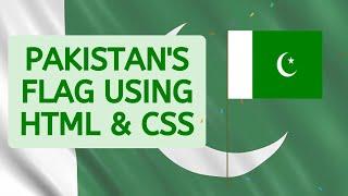 Pakistan Flag Using Html & CSS | Flag Animation