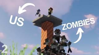 Making a base in Minecraft's Hardest Zombie Modpack.