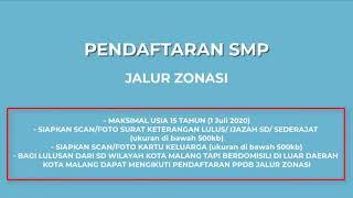 Tutorial PPDB Zonasi Kota Malang Tahun 2020