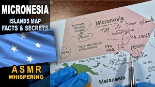 ASMR Map of MICRONESIA Islands Tracing with Facts and Highlights ASMR maps and facts