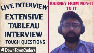 TABLEAU INTERVIEW | DATA ANALYTICS | JOURNEY FROM NON-IT TO IT | DownTownCoders