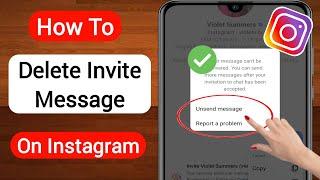 How To Unsend Invite Message on Instagram | Instagram Invite Message Delete