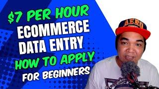 Data Entry Ecommerce Online Jobs Work From Home Fro Beginners New! 2024