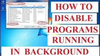 How to disable running background programs in windows