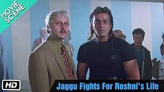 Jaggu Fights For Roshni's Life - Movie Scene - Anupam Kher, Sanjay Dutt