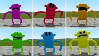 ALL COLORS PEENK OLLEPHUNTS 3D SANIC CLONES MEMES in Garry's Mod