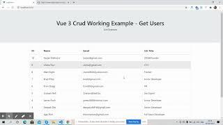 Vue 3 Crud Tutorial | Get Users | Vuejs Crud Example