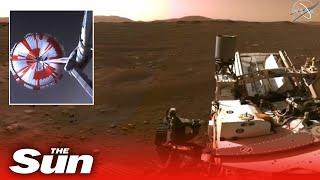 Nasa’s Mars Perseverance rover reveals stunning first video and audio recording from Red Planet