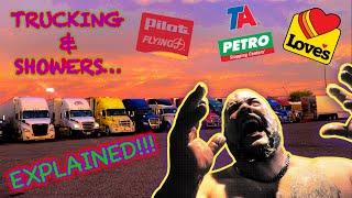 Trucking and Showers OVER THE ROAD!!! Tips, tricks, and how you can get em FOR FREE!!!#trucking