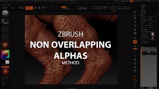 Zbrush non overlapping alphas method teaser