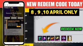 REDEEM CODE FREE FIRE TODAY || 8 - 9 APRIL NEW REDEEM CODE FREE FIRE || FFTS REDEEM CODE FREE FIRE