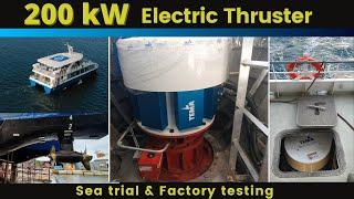 Inside the diesel-ELECTRIC CATAMARAN: 200kw electric motors testing tour