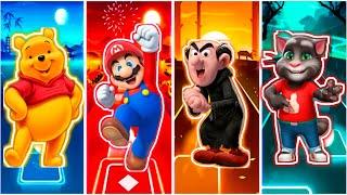 WINNIE THE POOH - SUPER MARIO BROS - GARGAMEL - TOM | Tiles Hop EDM RUSH