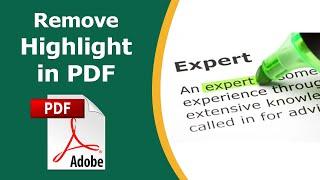 How to remove highlight in pdf using adobe acrobat pro dc
