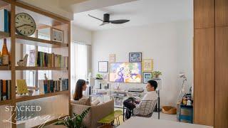 Inside A Couple's Playfully Curated HDB Home With A TV Gallery Wall