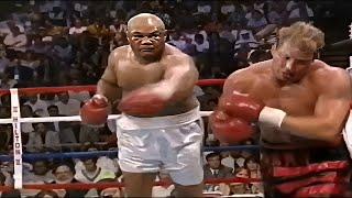 SURPRISE IN THE RING: Young Tommy Morrison (win) vs George Foreman