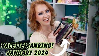 RANKING ALL THE EYESHADOW PALETTES I TRIED IN JANUARY 2024 | Steff's Beauty Stash