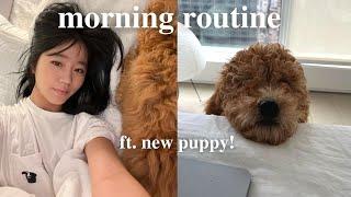 Home Alone| My morning routine with my puppy! warning: cuteness overload