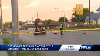 Des Moines sees more motorcycle crashes so far in 2022 than all of last year